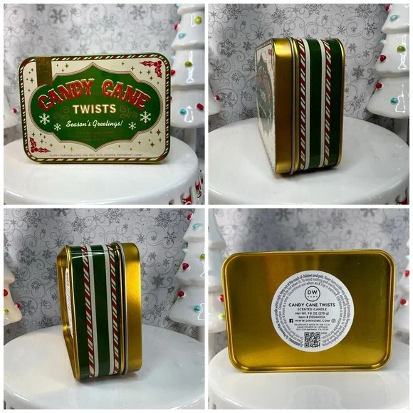 DW Home Christmas Seasons Greetings Tin Candle Trio - Peppermint & Candy Cane - Picture 5 of 8